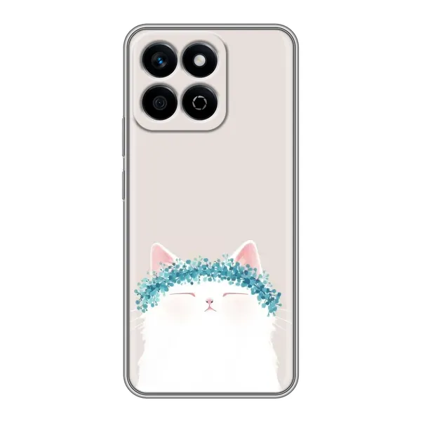 Чехол с рисунком «Белый котик» для Huawei Honor X7c Чехол с рисунком «Белый котик» для Huawei Honor X7c