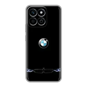 Силіконовий бампер з картинкою машини на Huawei Honor X7c (Чорний BMW)