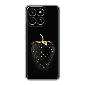 Чехол с изображением вкусной еды для Huawei Honor X7c (Чёрная клубника)