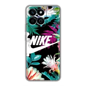 Силіконовый Чохол на Huawei Honor X7c з картинкою НАЙК (Квітковий Nike)
