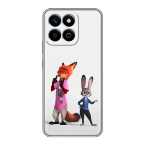 Силиконовый чехол с принтом Зоотрополіс для Huawei Honor X7c (Джуди и Ник)