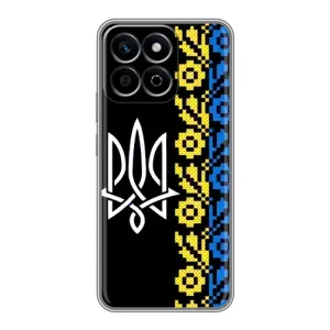 Силиконовый Чехол на Huawei Honor X7c (Герб и вышыванка)