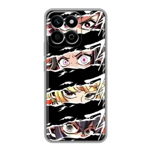 Силиконовые чехлы с глазами Anime для Хuawei Онор Х7с (Глаза на чорном)
