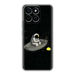 Силіконовый Чохол з принтом "Космонавти" на Huawei Honor X7c (Космонавт на рибалці)
