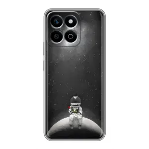 Силіконовый Чохол з принтом "Космонавти" на Huawei Honor X7c (Космонавт романтик)