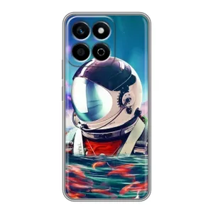 Силіконовый Чохол з принтом "Космонавти" на Huawei Honor X7c (Космонавт у воді)