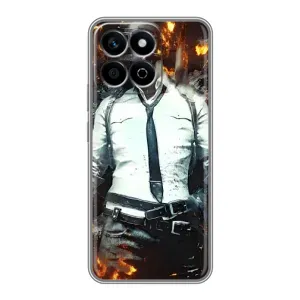 Силиконовый чехол с картинкой "Герой Pubg" на Huawei Honor X7c (Man Пубг)