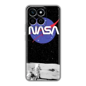Силіконовый бампер з принтом "Наса" на Huawei Honor X7c (Nasa на місяці)