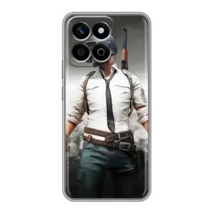 Силиконовый чехол с картинкой "Герой Pubg" на Huawei Honor X7c (Пабг)