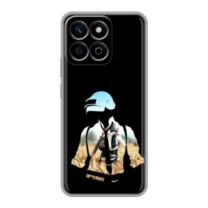 Силиконовый чехол с картинкой "Герой Pubg" на Huawei Honor X7c (Пубг мен)