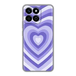 Чохли з тематикою "Маленькі Сердчеки" на Huawei Honor X7c (Серце фіолет)