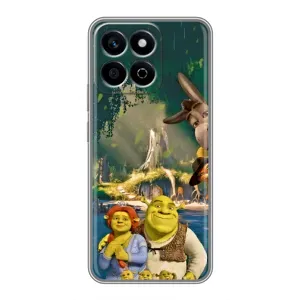 Друкований чохол з принтом Шрек для Huawei Honor X7c (Шрек і Фіона)
