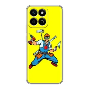 Силиконовый бампер (Работники) на Huawei Honor X7c (Строитель)