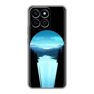 Летний Чехол на Huawei Honor X7c (Синий Водопад)