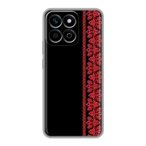 Силіконовый Чохол на Huawei Honor X7c з картинкой Вишиванки (Вишиванка на чорному)