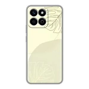 Чехол цветочный дизайн для Huawei Honor X7c (Зелёный фон)