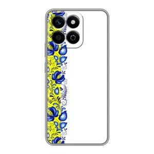 Силіконовый Чохол на Huawei Honor X7c з картинкой Вишиванки (Жовто-біла вишиванка)