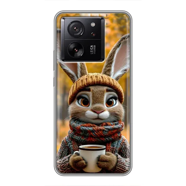 Чехол с рисунком «Зайчик с кофе» для Huawei Honor X7d 5G Чехол с рисунком «Зайчик с кофе» для Huawei Honor X7d 5G