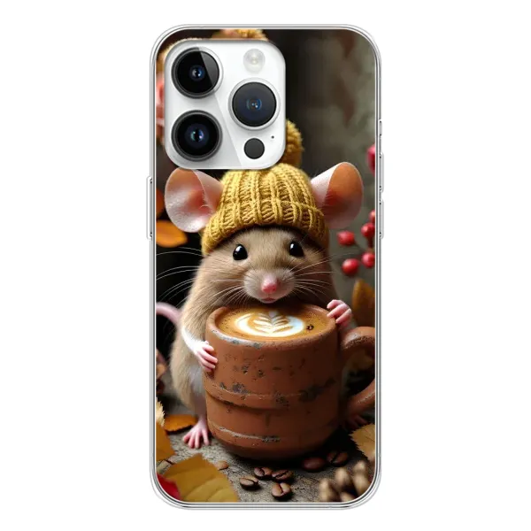 Чехол с рисунком «Мышка с кофе» для Huawei Honor X7d Чехол с рисунком «Мышка с кофе» для Huawei Honor X7d