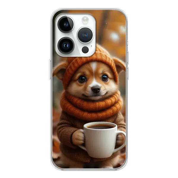 Чехол с рисунком «Собачка с кофе» для Huawei Honor X7d Чехол с рисунком «Собачка с кофе» для Huawei Honor X7d