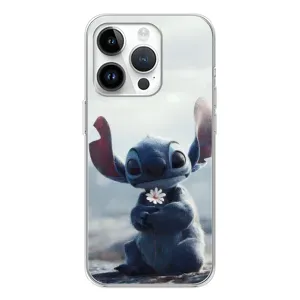 Чехол с рисунком Стич для Huawei Honor X7d (Стич с цветочком)