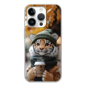 Друкований чохол 'Звірята з кавою' для Huawei Honor X7d (Тигр з кавою)