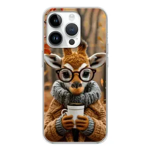 Друкований чохол 'Звірята з кавою' для Huawei Honor X7d (Жираф з кавою)