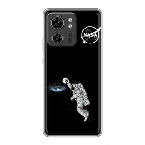 Силиконовый бампер с принтом "Наса" на Huawei Honor X8 5G (Космонавт баскетболист)