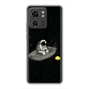 Силиконовый Чехол с принтом "Космонавты" на Huawei Honor X8 5G (Космонавт на рыбалке)