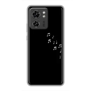 Чехол с картинками на черном фоне для Huawei Honor X8 5G (Ноты)