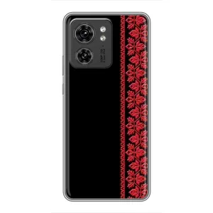 Силиконовый Чехол на Huawei Honor X8 5G с картинкой Вышиванки (Вышиванка на черном)