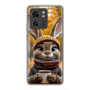 Друкований чохол 'Звірята з кавою' для Huawei Honor X8 5G (Зайчик з кавою)