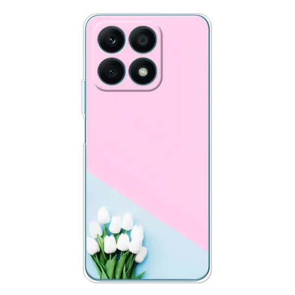 Чехол с рисунком «Белые тюльпаны» для Huawei Honor X8a Чехол с рисунком «Белые тюльпаны» для Huawei Honor X8a
