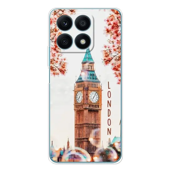 Чехол с рисунком «Часы Лондон» для Huawei Honor X8a Чехол с рисунком «Часы Лондон» для Huawei Honor X8a