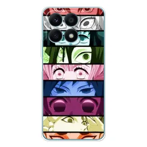 Силиконовые чехлы с глазами Anime для Хуавей Хонор X8a (Глаза Хашира)