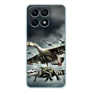 Чехол с мемами тралалело тралала для Huawei Honor X8a (Гусини и крокодило)