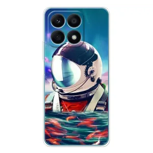 Силіконовый Чохол з принтом "Космонавти" на Huawei Honor X8a (Космонавт у воді)