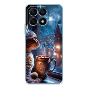 Чехлы на Новый Год Huawei Honor X8a (Кот новогодний)