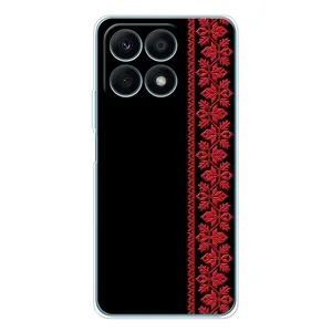 Силіконовый Чохол на Huawei Honor X8a (Червона вишиванка)