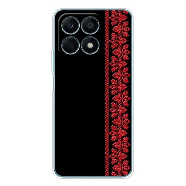 Чехол с рисунком «Красная Вышиванка» для Huawei Honor X8a Чехол с рисунком «Красная Вышиванка» для Huawei Honor X8a