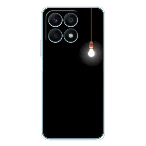 Чохол з картинками на чорному фоні для Huawei Honor X8a (Лампочка)
