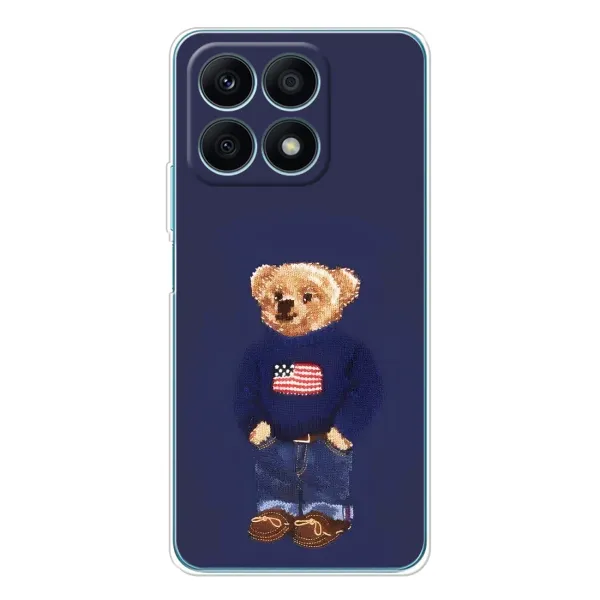 Чехол с рисунком «Мишка USA» для Huawei Honor X8a Чехол с рисунком «Мишка USA» для Huawei Honor X8a