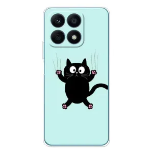 Силиконовый чехол с котиком для Huawei Honor X8a (Падающий кот)