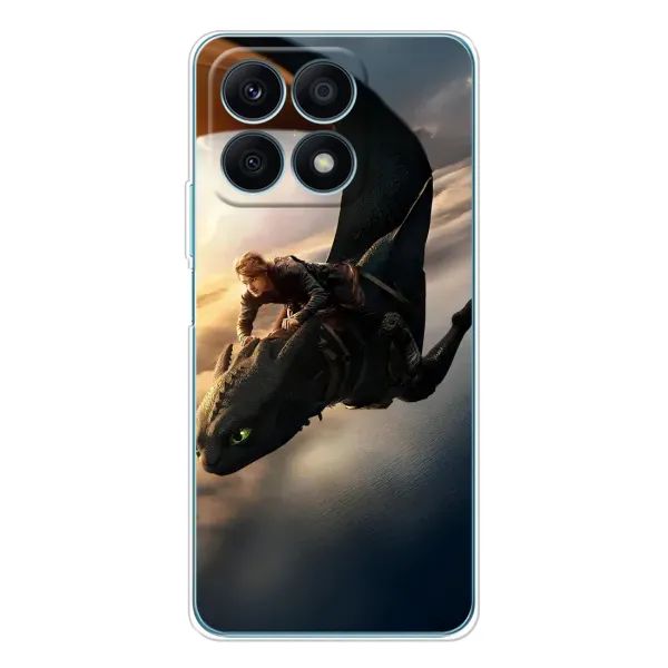 Чехол с рисунком «Полет Беззубика» для Huawei Honor X8a Чехол с рисунком «Полет Беззубика» для Huawei Honor X8a