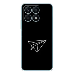Чохол з картинками на чорному фоні для Huawei Honor X8a (Літак)