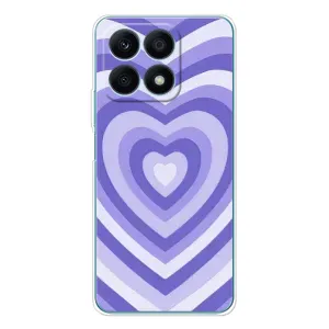 Чехлы с тематикой "Маленькие Сердечки" на Huawei Honor X8a (Сердце фиолет)