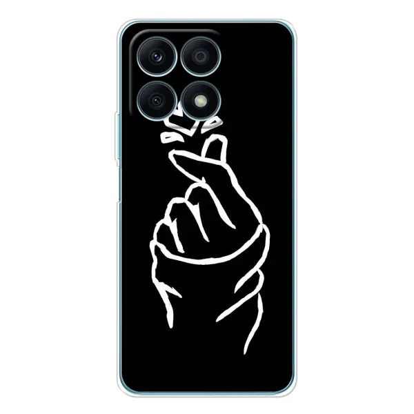 Чехол с рисунком «Сердце на черном» для Huawei Honor X8a Чехол с рисунком «Сердце на черном» для Huawei Honor X8a
