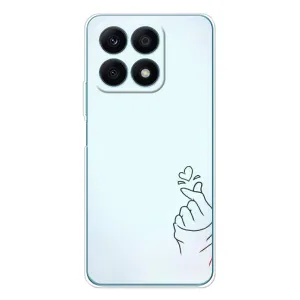 Чехлы (Знак сердечка) на Huawei Honor X8a (Сердце на голубом)