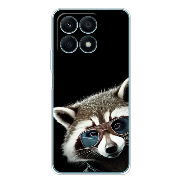 Чехол с рисунком «Стильный Енот» для Huawei Honor X8a Чехол с рисунком «Стильный Енот» для Huawei Honor X8a