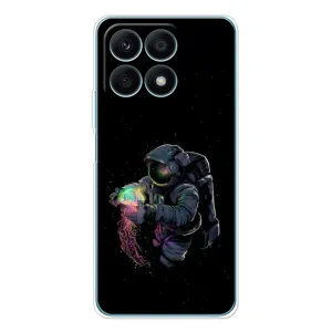 Силіконовый Чохол з принтом "Космонавти" на Huawei Honor X8a (В руках земля)
